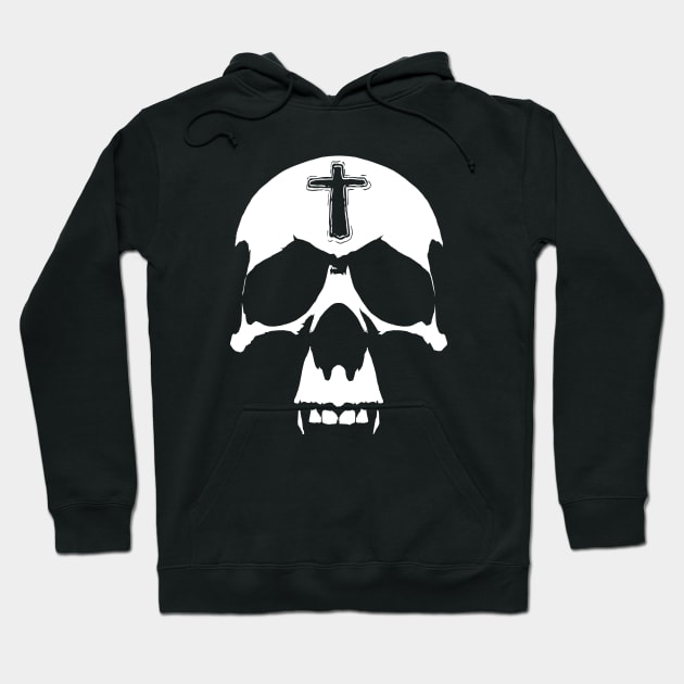 Gothic Demon Skull Graphic Design Hoodie by TMBTM